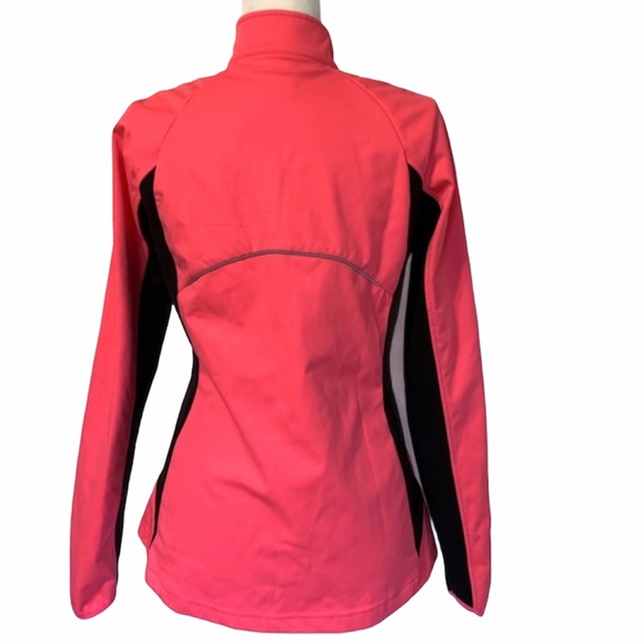 REEBOK Fitted Pink & Black Soft Shell Jacket - Picture 5 of 11